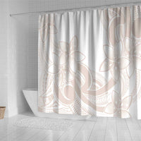 Polynesian Tribal Plumeria Lotu Tamaiti Shower Curtain Pastel Nude - Polynesian Pride