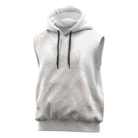 Polynesian Tribal Plumeria Lotu Tamaiti Sleeveless Hoodie Pastel Nude LT9 Nude - Polynesian Pride