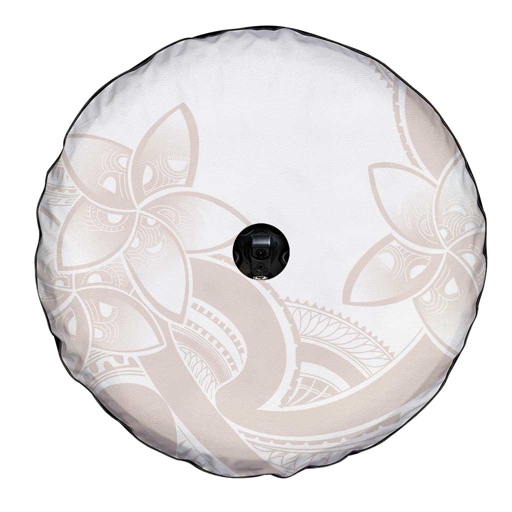 Polynesian Tribal Plumeria Lotu Tamaiti Spare Tire Cover Pastel Nude - Polynesian Pride