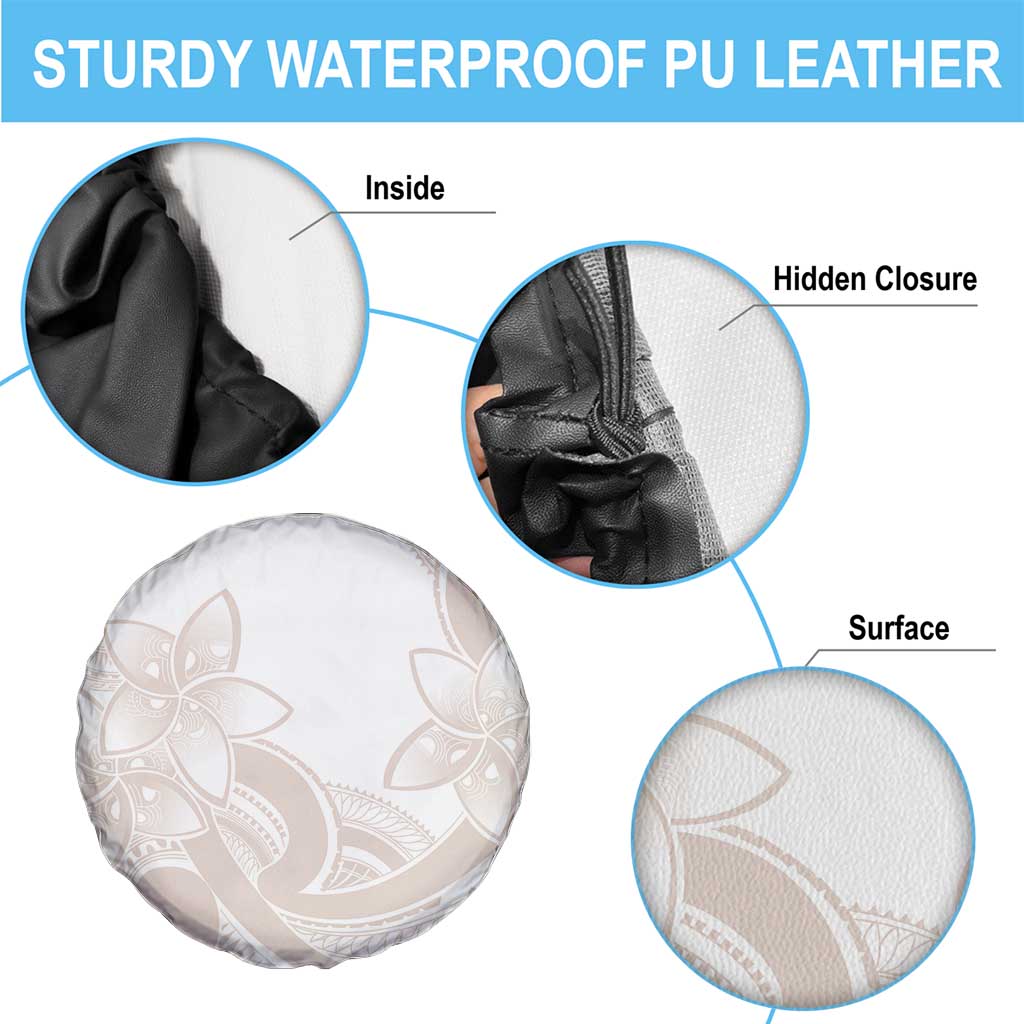 Polynesian Tribal Plumeria Lotu Tamaiti Spare Tire Cover Pastel Nude - Polynesian Pride