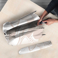 Polynesian Tribal Plumeria Lotu Tamaiti Umbrella Pastel Nude - Polynesian Pride