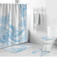 Polynesian Tribal Plumeria Lotu Tamaiti Bathroom Set Pastel Sky Blue - Polynesian Pride