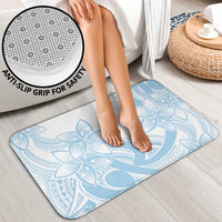 Polynesian Tribal Plumeria Lotu Tamaiti Bathroom Set Pastel Sky Blue - Polynesian Pride