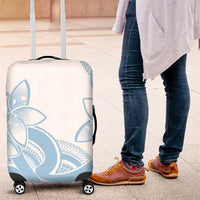 Polynesian Tribal Plumeria Lotu Tamaiti Luggage Cover Pastel Sky Blue - Polynesian Pride