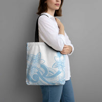 Polynesian Tribal Plumeria Lotu Tamaiti Tote Bag Pastel Sky Blue LT9 - Polynesian Pride