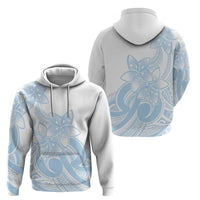 Polynesian Tribal Plumeria Lotu Tamaiti Zip Hoodie Pastel Sky Blue - Polynesian Pride