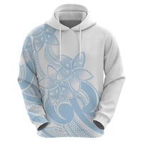 Polynesian Tribal Plumeria Lotu Tamaiti Zip Hoodie Pastel Sky Blue - Polynesian Pride