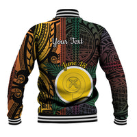 Personalised Shefa Day Baseball Jacket Happy June 18 Vanuatu Province LT14 - Polynesian Pride