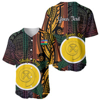 Personalised Shefa Day Baseball Jersey Happy June 18 Vanuatu Province LT14 - Polynesian Pride