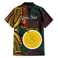 Personalised Shefa Day Family Matching Puletasi and Hawaiian Shirt Happy June 18 Vanuatu Province LT14 - Polynesian Pride