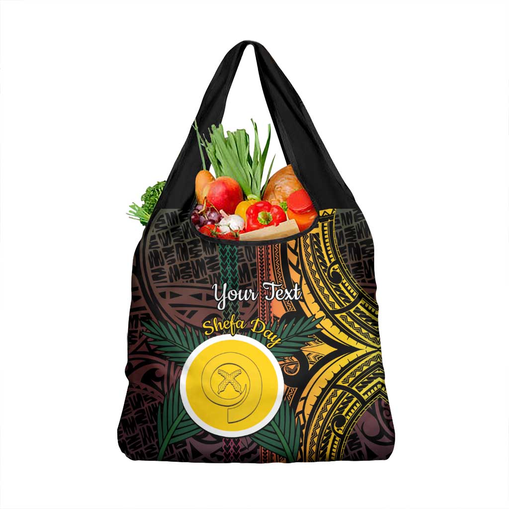 Personalised Shefa Day Grocery Bag Happy June 18 Vanuatu Province LT14 1-pack One Size Black - Polynesian Pride