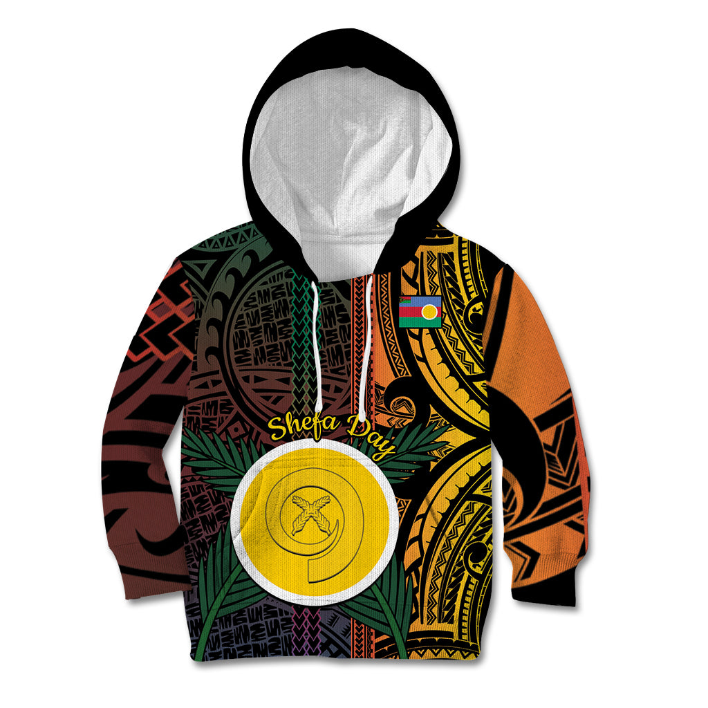 Personalised Shefa Day Kid Hoodie Happy June 18 Vanuatu Province