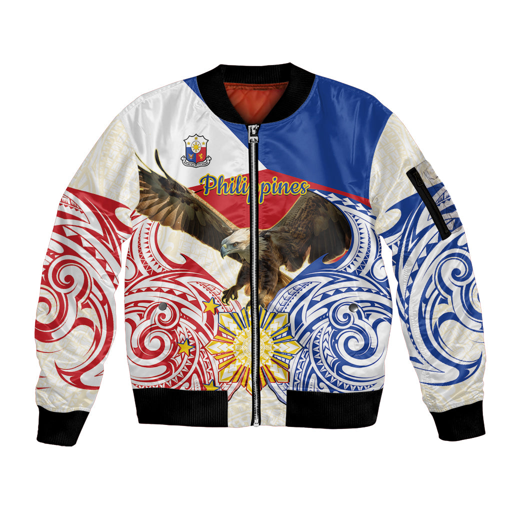 Philippines Independence Day Sleeve Zip Bomber Jacket Pilipinas Eagle 126th Anniversary