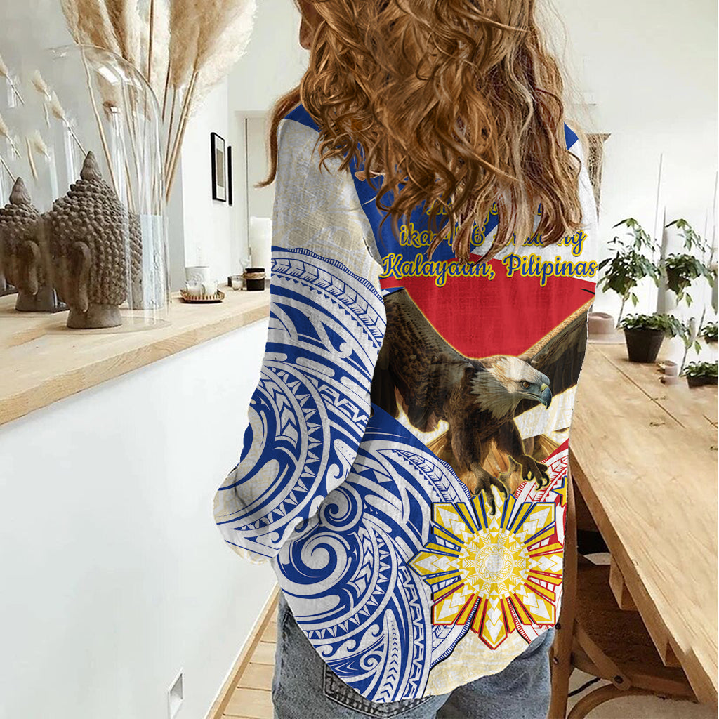 Philippines Independence Day Women Casual Shirt Pilipinas Eagle 126th Anniversary