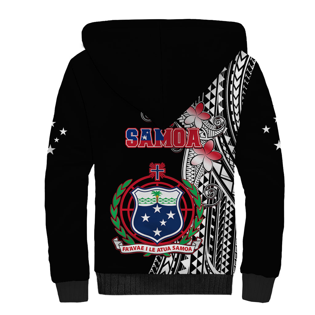 Polynesian Pride Samoa Sherpa Hoodie Ula Fala Mix Samoan Tribal Black Version LT14 - Polynesian Pride