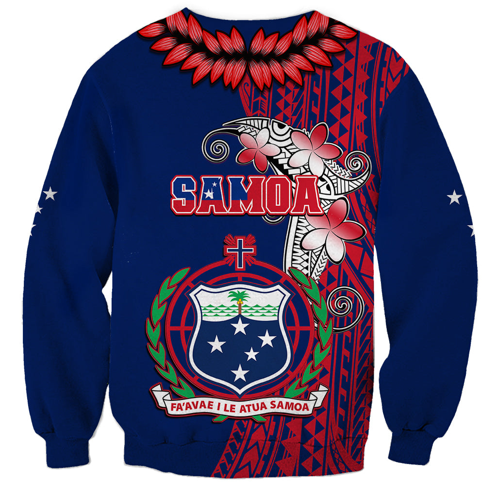 Polynesian Pride Samoa Sweatshirt Ula Fala Mix Samoan Tribal Blue Version LT14 - Polynesian Pride