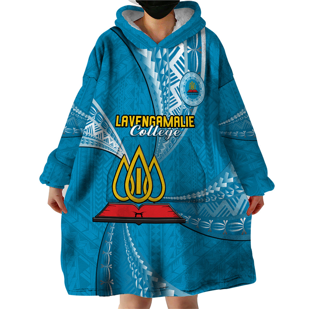 Personalised Tonga Lavengamalie College Wearable Blanket Hoodie Tongan Ngatu Pattern LT14 - Polynesian Pride