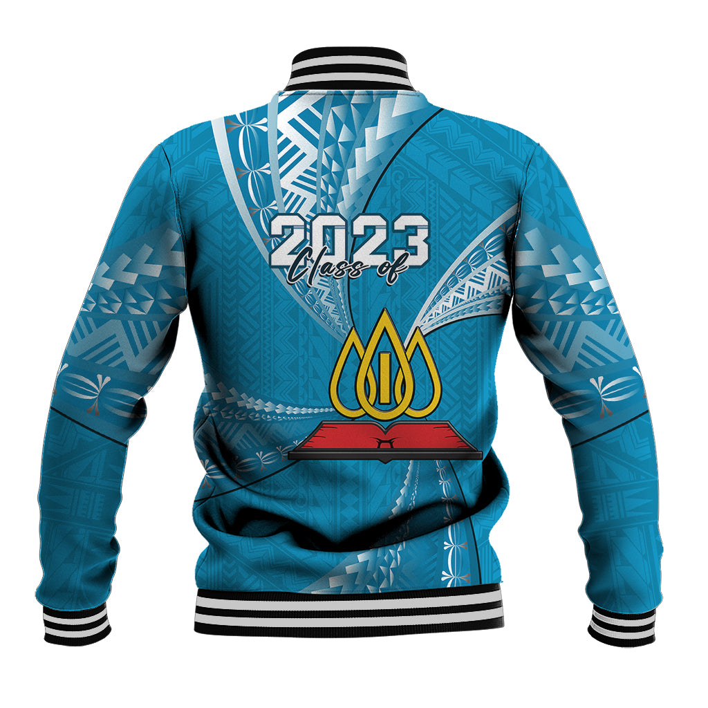 Personalised Tonga Lavengamalie College Baseball Jacket Class Of Year Tongan Ngatu Pattern LT14 - Polynesian Pride