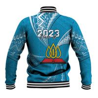 Personalised Tonga Lavengamalie College Baseball Jacket Class Of Year Tongan Ngatu Pattern LT14 - Polynesian Pride