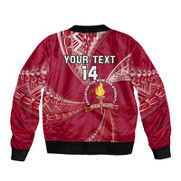 Personalised Tonga Beulah College Bomber Jacket Tongan Ngatu Pattern LT14 - Polynesian Pride