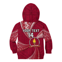 Personalised Tonga Beulah College Kid Hoodie Tongan Ngatu Pattern LT14 - Polynesian Pride