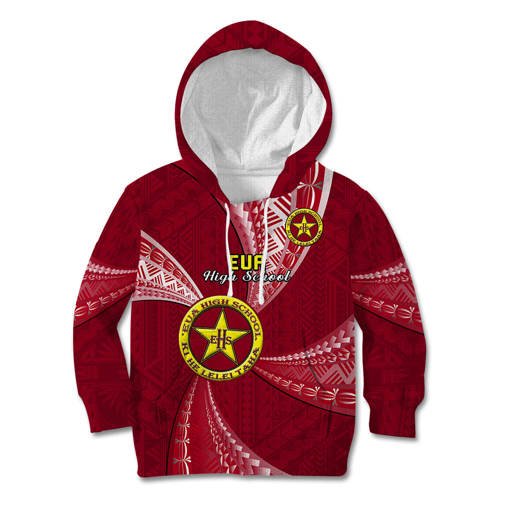 Personalised Tonga Beulah College Kid Hoodie Class Of Year Tongan Ngatu Pattern LT14 Hoodie Maroon - Polynesian Pride