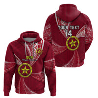 Custom Tonga Eua High School Hoodie Tongan Ngatu Pattern LT14 - Polynesian Pride