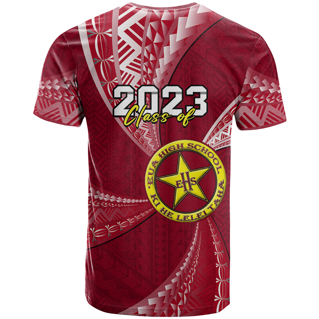 Custom Tonga Eua High School T Shirt Class Of Year Tongan Ngatu Pattern LT14 - Polynesian Pride