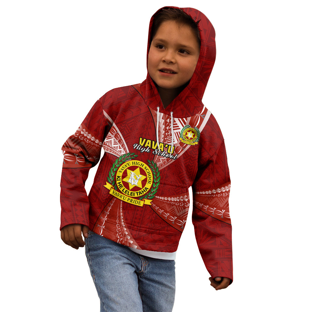 Personalised Tonga Vavau High School Kid Hoodie Tongan Ngatu Pattern LT14 - Polynesian Pride