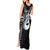 Personalised New Zealand Tank Maxi Dress Aotearoa Silver Fern With Manaia Maori Unique Black LT14 - Polynesian Pride