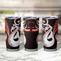 New Zealand Tumbler Cup Aotearoa Silver Fern With Manaia Maori Unique Red