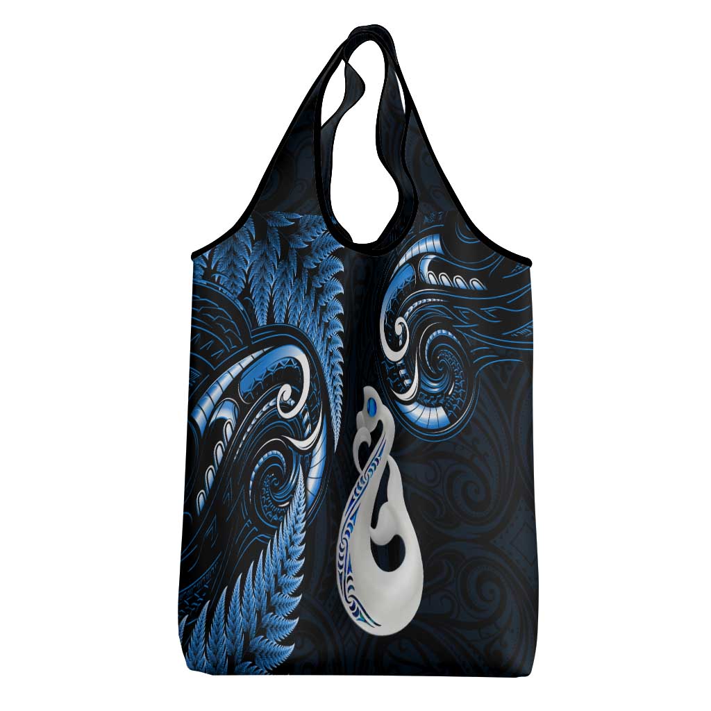 Nlue New Zealand Grocery Bag Aotearoa Silver Fern With Manaia Maori
