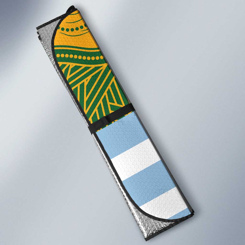 Rugby 2025 Championship Auto Sun Shade Combination of Southern Hemisphere Countries - Polynesian Pride
