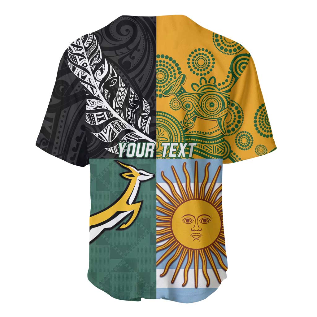 Personalised Rugby 2025 Championship Baseball Jersey Combination of Southern Hemisphere Countries LT14 - Polynesian Pride