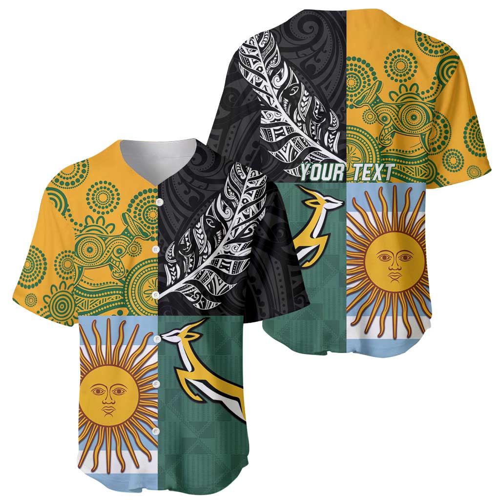 Personalised Rugby 2025 Championship Baseball Jersey Combination of Southern Hemisphere Countries LT14 - Polynesian Pride