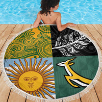 Rugby 2025 Championship Beach Blanket Combination of Southern Hemisphere Countries - Polynesian Pride