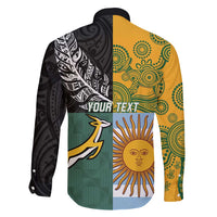 Personalised Rugby 2025 Championship Family Matching Mermaid Dress and Hawaiian Shirt Combination of Southern Hemisphere Countries - Polynesian Pride