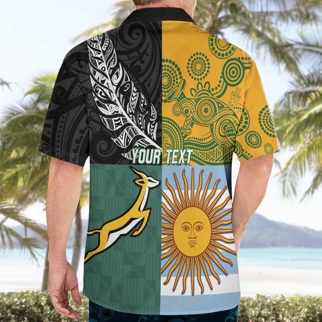 Personalised Rugby 2025 Championship Hawaiian Shirt Combination of Southern Hemisphere Countries - Polynesian Pride