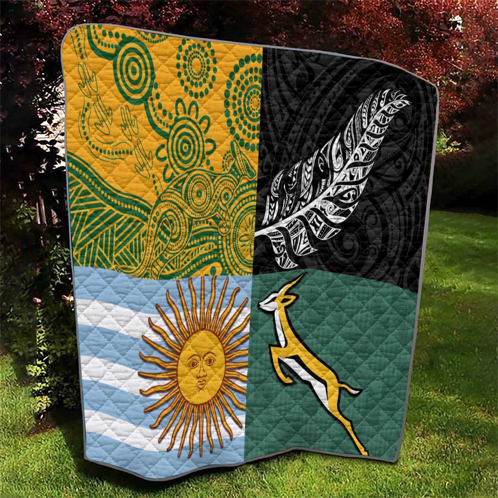 Rugby 2025 Championship Quilt Combination of Southern Hemisphere Countries - Polynesian Pride
