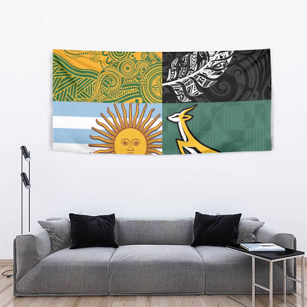 Rugby 2025 Championship Tapestry Combination of Southern Hemisphere Countries - Polynesian Pride