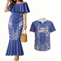 Custom Manu Samoa Rugby 2026 Couples Matching Mermaid Dress and Hawaiian Shirt Samoan Pattern