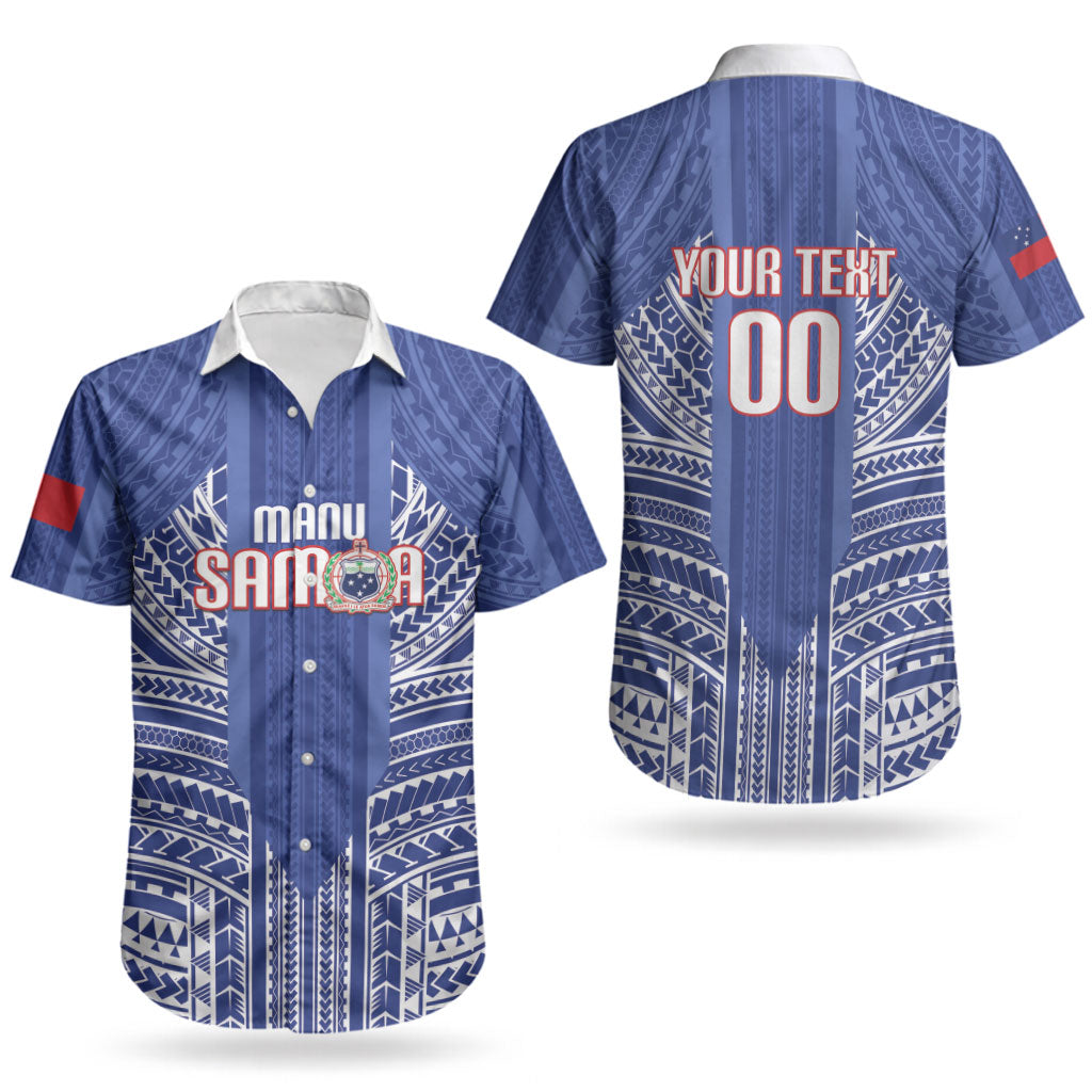 Custom Manu Samoa Rugby 2026 Couples Matching Short Sleeve Bodycon Dress and Hawaiian Shirt Samoan Pattern