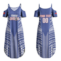 Custom Manu Samoa Rugby 2026 Couples Matching Summer Maxi Dress and Hawaiian Shirt Samoan Pattern