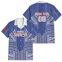 Custom Manu Samoa Rugby 2026 Family Matching Long Sleeve Bodycon Dress and Hawaiian Shirt Samoan Pattern