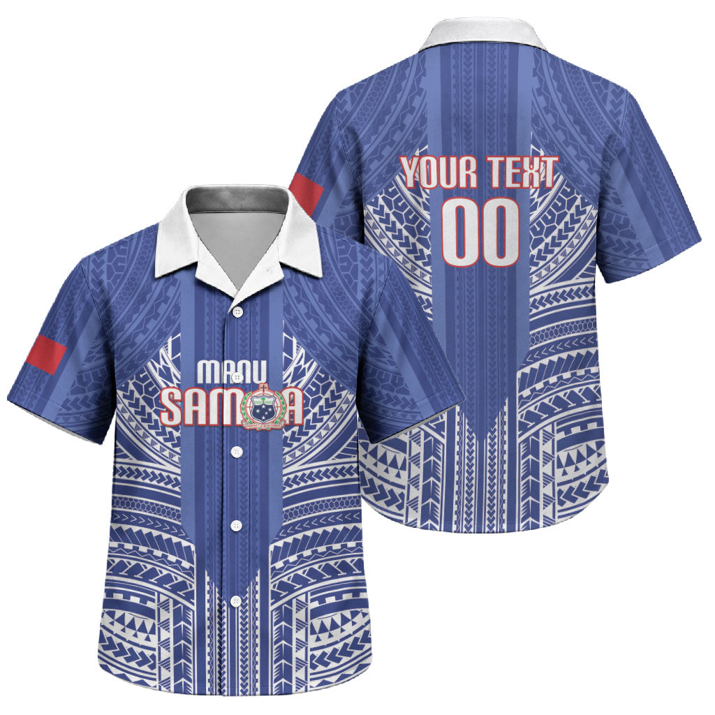 Custom Manu Samoa Rugby 2026 Family Matching Off The Shoulder Long Sleeve Dress and Hawaiian Shirt Samoan Pattern