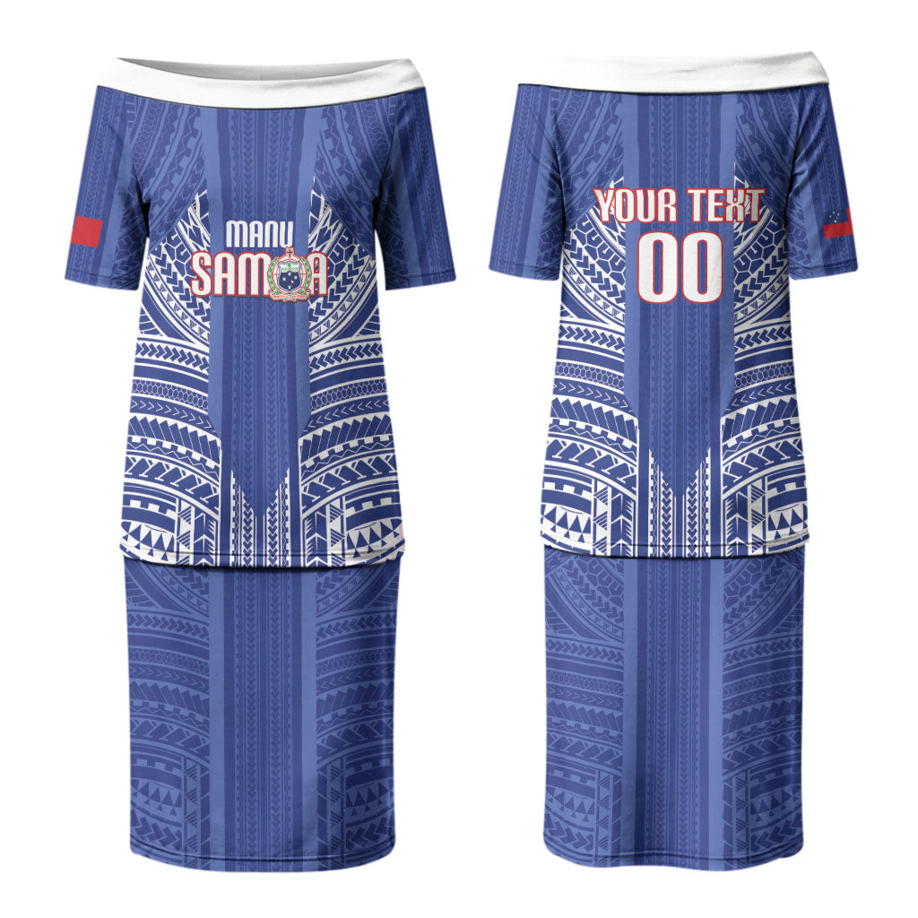 Custom Manu Samoa Rugby 2026 Family Matching Puletasi and Hawaiian Shirt Samoan Pattern