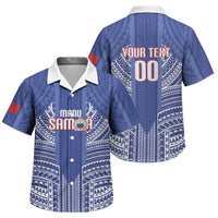Custom Manu Samoa Rugby 2026 Family Matching Short Sleeve Bodycon Dress and Hawaiian Shirt Samoan Pattern