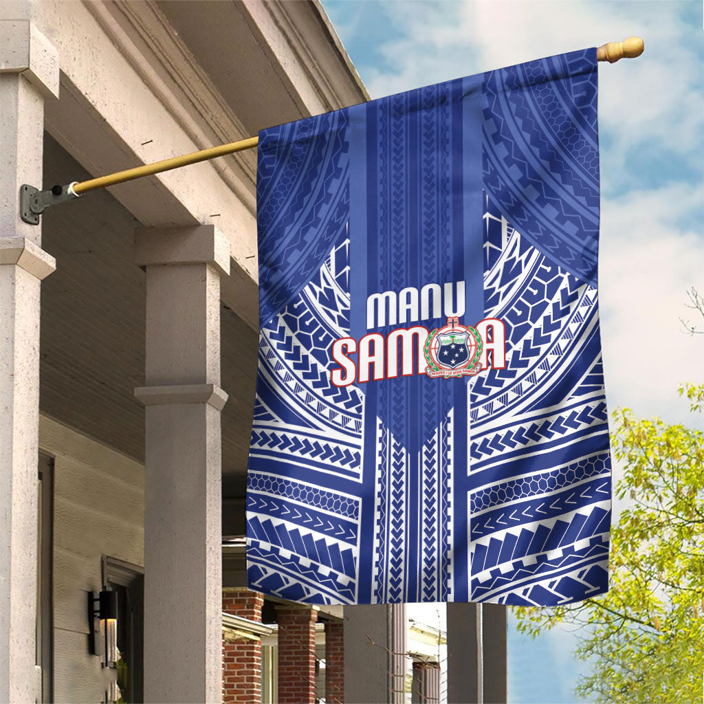 Manu Samoa Rugby 2026 Garden Flag Samoan Pattern