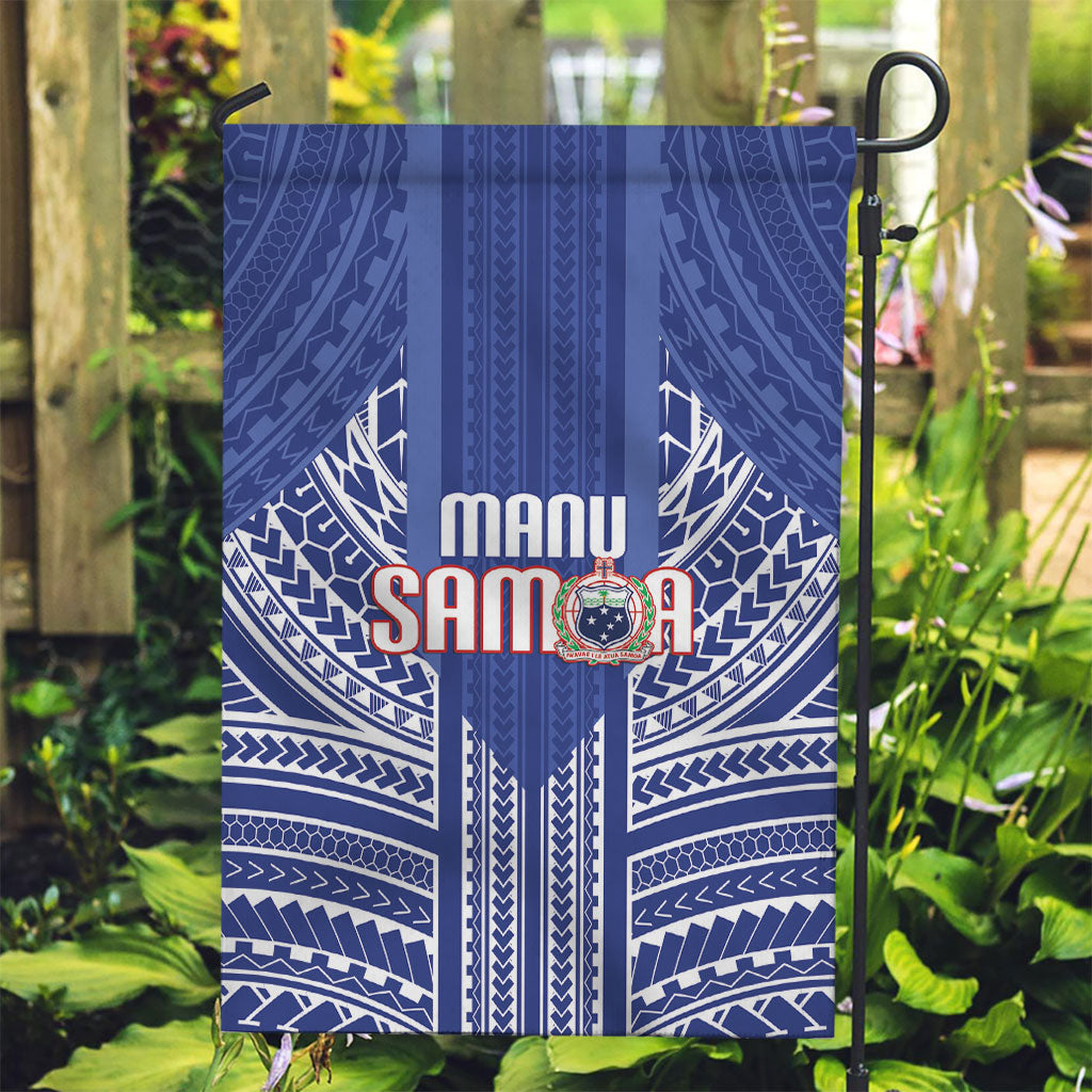 Manu Samoa Rugby 2026 Garden Flag Samoan Pattern