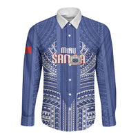 Custom Manu Samoa Rugby 2026 Long Sleeve Button Shirt Samoan Pattern
